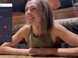 Cumming Hard In Public Restaurant With Lush Remote Controlled Vibrator