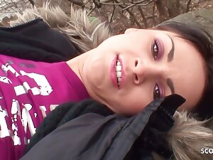 Ugly Grandpa Has Outdoor Sex With Cute For Cash