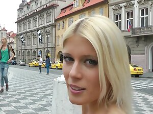 Wild public sex with horny blonde girl