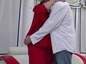 Granny Oma fucks her young toy boy