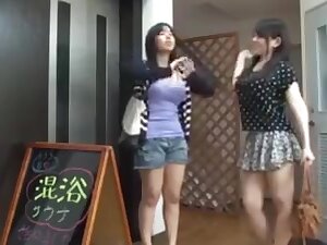 Japanese girls in the sauna