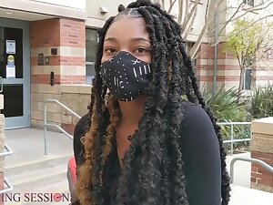 Beautiful Ebony Virgin Gets Soles Sucked