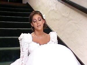 Bride & a honey share a large schlong