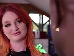 Zara DuRose is a naughty redhead who likes to taking photos, during a hot sex action