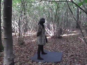 Slut wife in forest gangbaned in forest