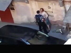 Making out on the street