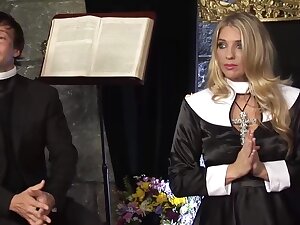 Church goers are horny and desperately need a good fuck until they start moaning from pleasure