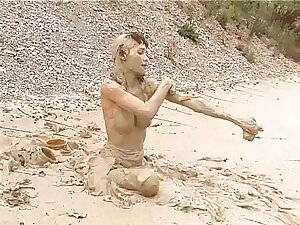 Muddy Swimsuit and Boots