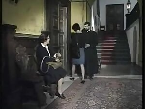 Italian vintage scene with a busty babe getting facial