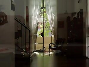 Hairy girl cumming