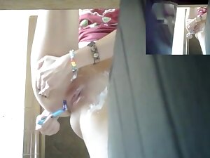 video of a naked pussy in the bathroom