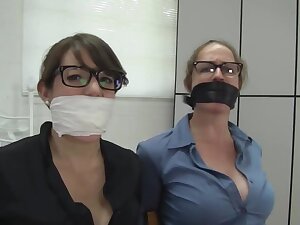 Two Secretaries Tightly Gagged
