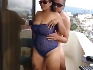couple fucking on the balcony