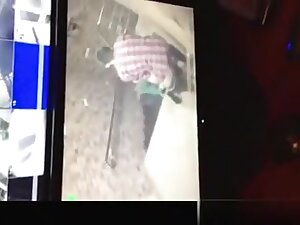 caught youthful pair fucking in hallway