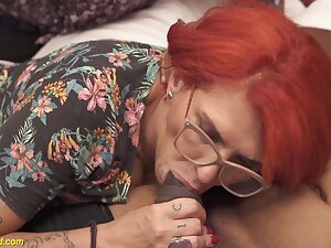 Tattooed Grandma Gets Ass Destroyed