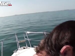 Fat Granny Gangbanged on the boat