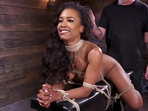 Demi Sutra In Brand New Ebony Slut Gets Tied And Tormented