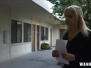 Job Interview Goes Blow Job on Blond