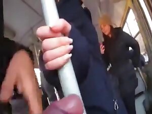 Innocent girl touches my dick on train