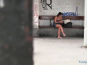 Publicagent czech tattooed babe fucks on street for money