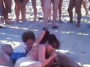 Wife sharing at the beach