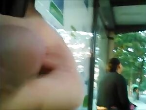 Dick flash in bus stop 5
