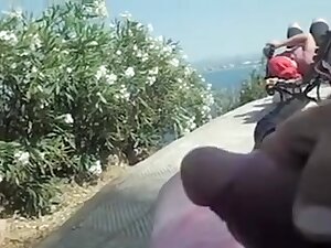 Middle size hard cock in the public flashing video