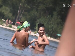 Stunning naked chicks are all filmed with a