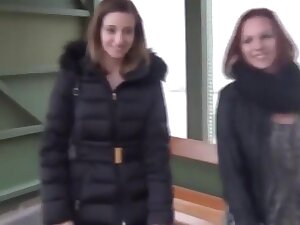 Girl masturbates openly in public transport