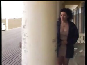 Sexy nudist French babes love getting naked in public