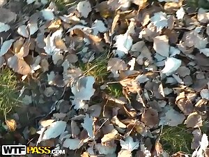 Golden-Haired party angel can't live out of outdoor fucking