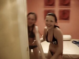 Russian nude home party with friends