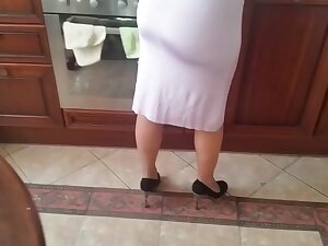 Russian mature Step mom and boy