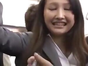 Japanese girl get fucked on bus