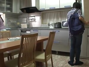 Japanese stepmom cares of Step son