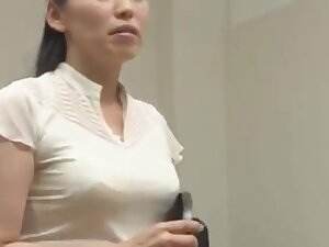 Lesbian affair with a Japanese widow