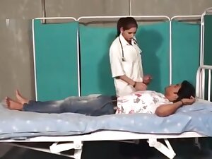 Shruti bhabhi Hot doctor romance with patient boy in blue saree