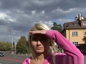 Blonde Ukrainian tricked into sucking and fucking