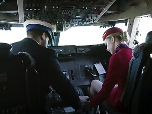 nylon Stockings Stewardess airplane Fucking girl