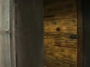 Hot brunette fucks two old guys and gives blowjobs