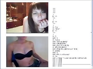 2 Lebsian Masturbate on Webcam Omegle Chatroulette