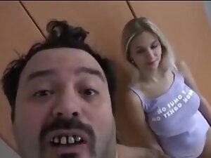 Spanish Skinny Blonde With Big Tits