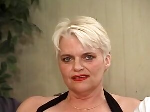 Horny Old Granny Takes On Four Guys