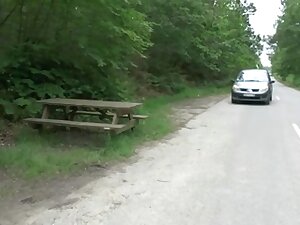 Slutty busty MILF gets fucked in both holes