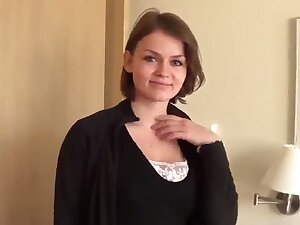 Amateur Blonde with big tits gets rough Anal