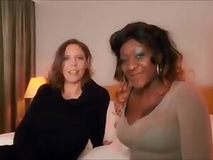 black milf gets anal by white dude and white milf helps out