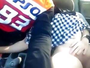 Hijab Indonesian BJ and Girl Fingering in Car