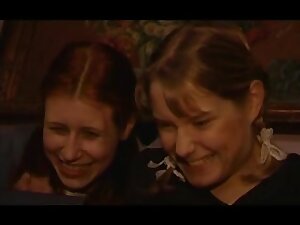 Two hot teens 18+ in hard caning vintage scene