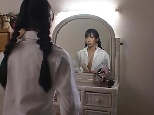 Japanese Big Boobs, Lesbian Tongue Kissing, Tribbing, 3-way