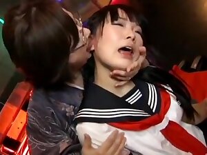 Young cute Japanese and mature lesbian